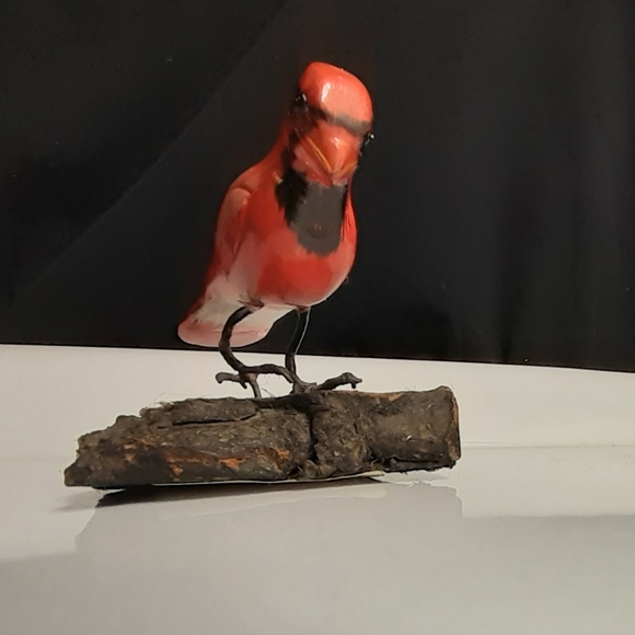 Vintage/Antique Cardinal Hand Carved & Painted Wood - Picture 11 of 13